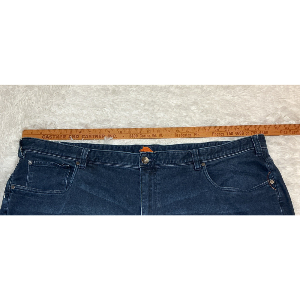 Tommy Bahama Mens 50x32 altered Dark Denim Boot Cut Jeans - Picture 3 of 9
